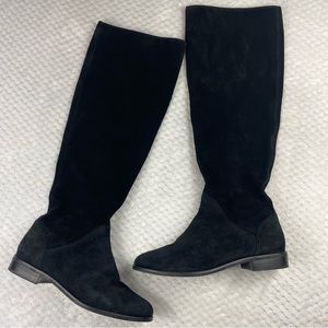 🔥Gianni Bini Women Love It Style Boots Black Leather Suede Pull On Size 8,5